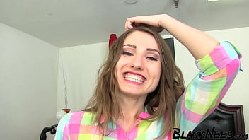 Preview 1 of Road Xxx - Brunette Amateur With Small Tits Gets A Big Facial From A Big Black Cock