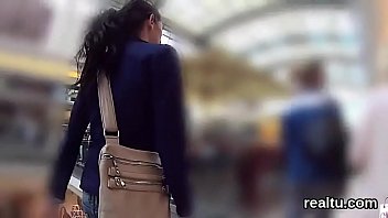 Preview 1 of Christina Roze - czech teenie is seduced in the mall and drilled in pov