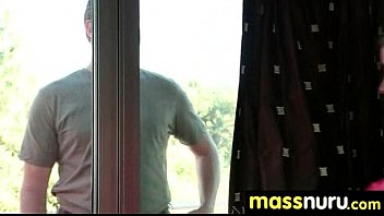 Preview 1 of Love Virgin Fack - NuruMassage Teen Slides Oily Pussy on Cock 6