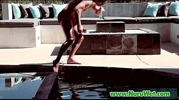 Preview 2 of Batendo Uma Punheta No Sofa - Slippery Nuru Massage And Wet Handjob Video 16