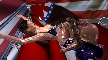 Preview 4 of Sunyleon Xnxvideo - Let The Cum Shots Fly on the 4th of July!!