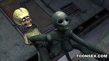 Preview 2 of Talk Trash - Sexy 3D cartoon alien babe fucked hard by a martian