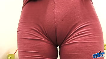 Preview 2 of Big Boobs Bra Girls - Round Ass Brunette Teen Has Wet Cameltoe n Big Tits!