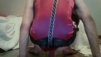 Preview 4 of Gozando No Cu Da Karla Casada - Tranny have fun with their Jelly Dildo