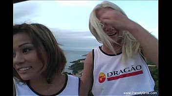 Preview 1 of Tube Porn Topless Beach Tube - Teen step Sisters Fuck Their Outside