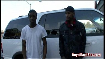 Preview 1 of Dj Naked Bugil - White Skinny Gay Boy Suck Big Black Dick 22