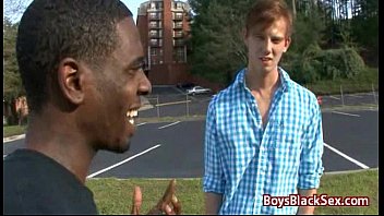 Preview 2 of Adriana Fonseca Desnuda - White Skinny Gay Boy Suck Big Black Dick 15