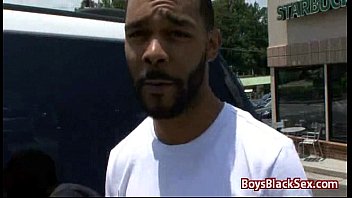 Preview 1 of Red Drees Porny - White Skinny Gay Boy Suck Big Black Dick 12