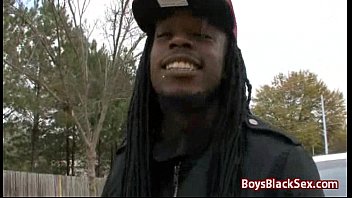 Preview 1 of Hot Moza Vintage - White Skinny Gay Boy Suck Big Black Dick 04