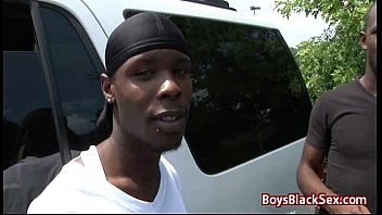 Preview 1 of Shay Fox And Shane Diesel - White Skinny Gay Boy Suck Big Black Dick 23