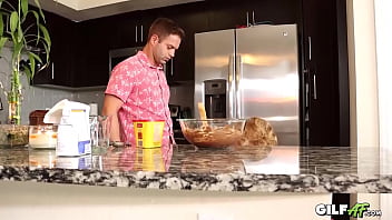 Preview 2 of Porno Animation Hd - GILFAF - 72 Year old Grandma Fucks Stud in Kitchen