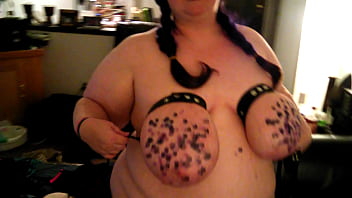Preview 2 of 3gp Gf Bf Fucking Hard - Cum pig Penny and her candle wax Boobs