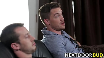 Preview 1 of Ana Henry - Lucas has his lips wrapped tightly around Marks giant shaft