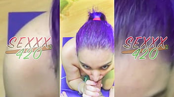 Preview 3 of Vip Hot Sex - Rica mamada novia pelo morado