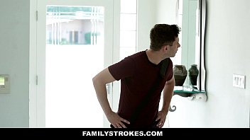 Preview 1 of Giant Fart - FamilyStrokes - MILF StepMom (Kagney Linn Karter) Fucks StepSon