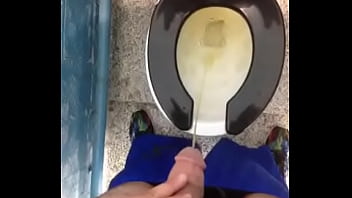 Preview 2 of Milking Pretty Slut - Fresh yellow morning piss in a public toilet