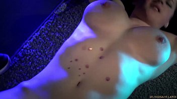Preview 1 of Woman In Black Face Slapping Man - Burning wax punishment for an immobilized bondage fucked slave