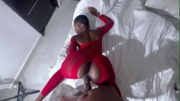 Preview 2 of Sodomy Tube - Big booty ebony rides a big black cock in lingerie and gets super wet!!