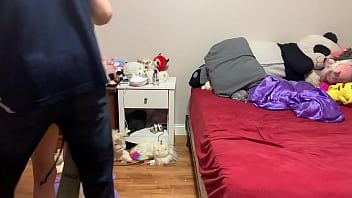 Preview 1 of Oily Lebian - step daughter gets tied up and used by step dad. blindfold deepthroat rough step daddy