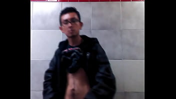 Preview 4 of Xxx Club Dance Sex - Twink Bathroom jerk off (almost got caught!)