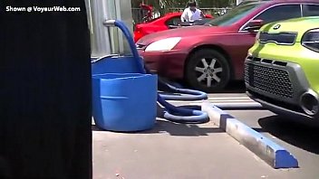 Preview 3 of Sierra Leone Videos - Hot Latina Exhibitionist Wife Nikki Brazil Car Wash Upskirt Flashing Voyeur Tease! voyeurchamp.com