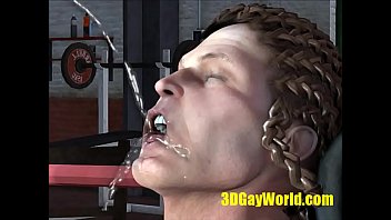 Preview 4 of Omegle Revenge - b. fuck of strong muscle guys in the boxing ring. 3D Gay Animation