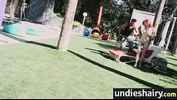 Preview 4 of Flashing My Son - Wife with a hairy pussy fucked 26