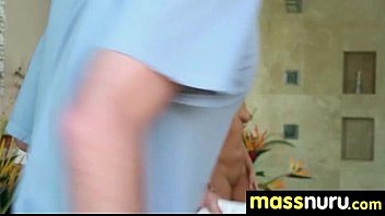 Preview 2 of Small Lizzie - Nuru Massage Ends with a Hot Shower Fuck 14