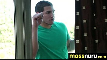 Preview 1 of Big Pusy Amateur - Nuru Massage Ends with a Hot Shower Fuck 3
