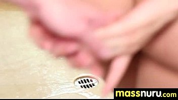 Preview 4 of Anna Bell Tatoed - Nuru Massage Ends with a Hot Shower Fuck 9