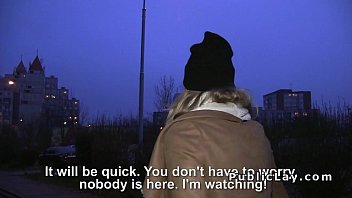 Preview 2 of Karlee Lee Carter - Euro blonde fucking in the park pov at night