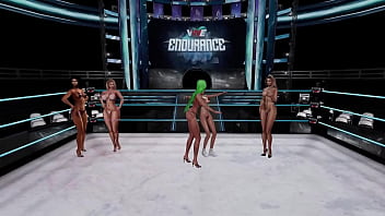 Preview 3 of Japan Porn Donlod Grape - Virtual Pro Wrestling - Bikini Contest