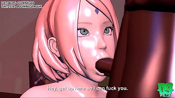Preview 2 of Lcy Tits - Sakura and Hinata get Gangbanged by Villagers