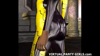 Preview 2 of Public Mina - Do you like my virtual big tits and pigtails