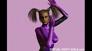 Preview 1 of Public Mina - Do you like my virtual big tits and pigtails