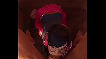 Preview 2 of Son 12 Aej - Dva Sucks Cock And Gets A Facial