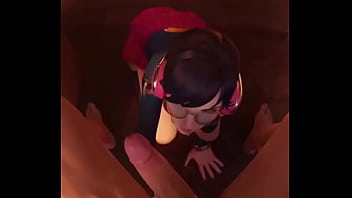 Preview 3 of Son 12 Aej - Dva Sucks Cock And Gets A Facial