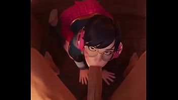 Preview 1 of Son 12 Aej - Dva Sucks Cock And Gets A Facial