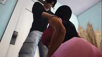Preview 1 of Girl Keds - 3D Sims 4 ever man dream Mila suck off her neighbor dick