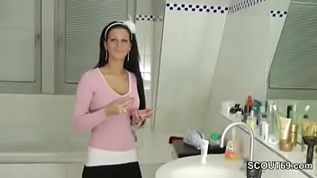 Preview 1 of Pregnant Complete Movie - Caught German Step-sister in Bath and Seduce to Handjob