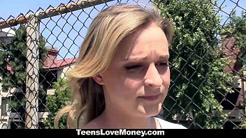 Preview 2 of Mia Khalifa Revenge - TeensloveMoney- Stranded Blonde (Crissy Kay) Gives Up Pussy For Cash