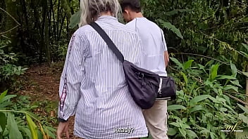 Preview 1 of Brest Suking Video In Old Men - My First Time with my Stepson in the river -Monique Fuentes &amp_ Danner Mendez