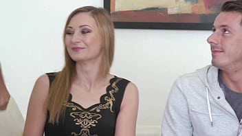 Preview 1 of Fast Tiem Xxx Hd - Hotwife Luca Bella Sucks and Fucks in Front of Husband DTW3032