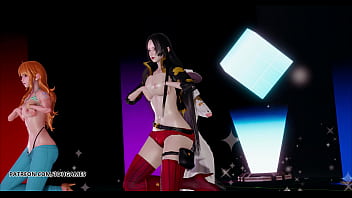 Preview 2 of 70 Years Old Cum6 - [MMD] Girl&#039_s Day - Expectation Hot Striptease Boa Hancock Nami Nico Robin One Piece 3D Porn Hentai Uncensored