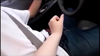 Preview 1 of Amateur Arab Teen - Wife Teaches Teen To Drive While Playing with his Dick &amp_ Make Him Cum Huge