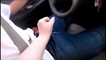 Preview 4 of Amateur Arab Teen - Wife Teaches Teen To Drive While Playing with his Dick &amp_ Make Him Cum Huge