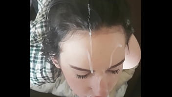Preview 2 of Lndanl Sex - Teen girlfriend takes facial
