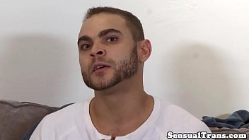 Preview 2 of Big Sex Hood Ghetto Twin Guage - Latina shemale fucks male after bath