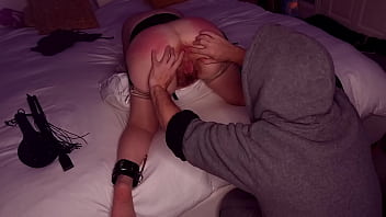 Preview 2 of Cock Craving Slutty Kayden - Hairy Pussy Wife - Weekly spanking and four finger ass fuck