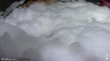 Preview 2 of Viola Bailey Naked - Long legged chubby shebabe poses in hot tub and jerks off